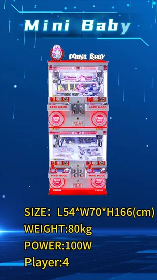 Ama Indoor Outdoor Commercial Doll Catch Gift Store Claw Game Machine Best 4 Player Mini Claw Machine 
