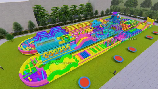 Indoor Inflatable Theme Park Bouncer Slide Trampoline Park for Kids