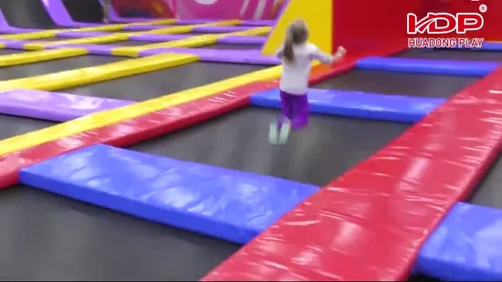 Kids Indoor/Outdoor Trampoline, Cheap Mini Rectangular Gymnastic Trampolines Park. 