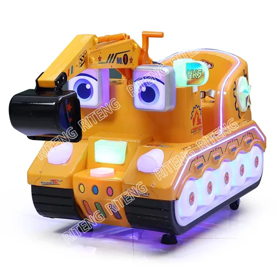 Indoor Amusement Coin Operated Kiddie Ride Tank Game Machine Manufacturers Yellow Color Kiddie Rides Game Machine Parts 