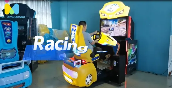 Ama Indoor Arcade 4D Electronic Simulator 2 Players Car Racing Game Machine for Mall 