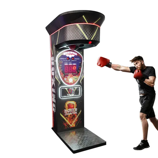 Amusement Park Sport Adults Kids Punch Coin Operated Arcade Boxing Game Machine 