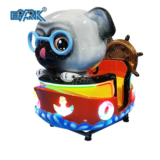 Amusement Park Cute Dog Rocking Car Coin Operated 3D Animal Swing Car Indoor Kiddie Ride 