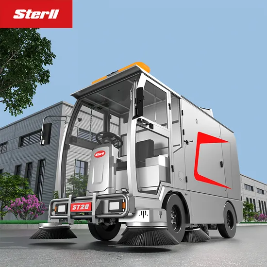 St20 Four Wheel Strong Power Factory Floor Sweeper Ride on Sweeper Street Sweeper Car with CE Certificate 