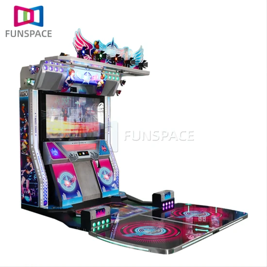 New Arrival Arcade Dance Machine 2 Player Interactive Pump It up Music Rhythm Dance Revolution Arcade Machine for Sale 
