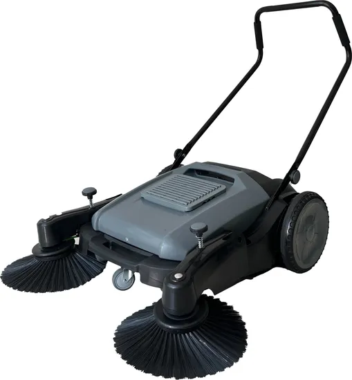 Walk Behind Manual Sweeper 55L Road Street Sweepr Machine for Park 