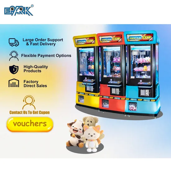 Clip Machine Coin Scan Code Clip Snack Gift Doll Game Machine 