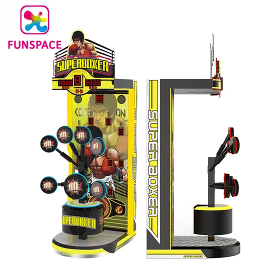 Funspace Black King Boxing Machine Arcade Game Adults Sports Machine Coin Operated Ultimate Big Punch Games Machine Amusement E 