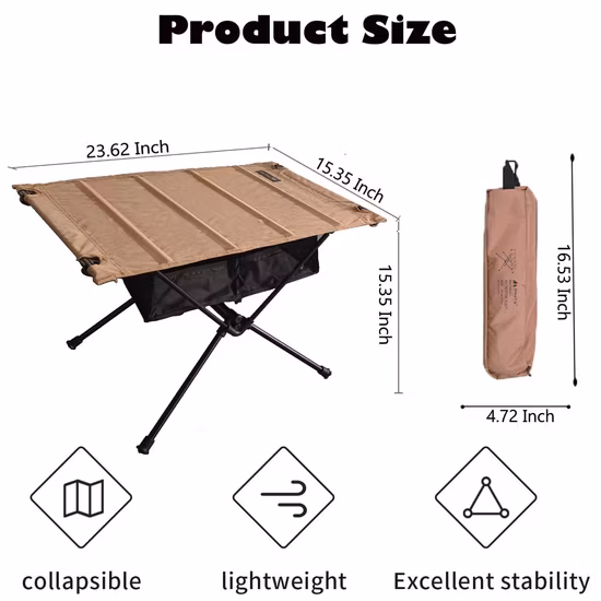Sand Ultralight Aluminum Outdoor Folding Practical Design Portable Camping Table