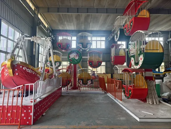 Christmas Theme Viking Boat Mini Ferris Wheel Family Amusement Park Kiddie Rides 