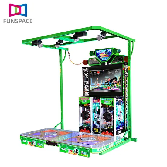 New Design HD Big Screen Dynamic Music Light Rhythm Arcade Coin Operated Dance Game Machine 